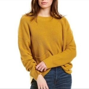 MADEWELL PATCH POCKET CREW NECK PULLOVER MUSTARD SWEATER NORMCORE XS